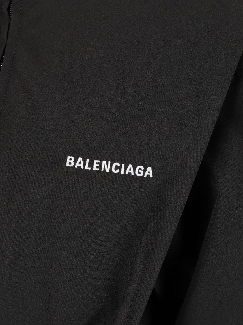 Balenciaga Minimalist Black Jacket With High Collar