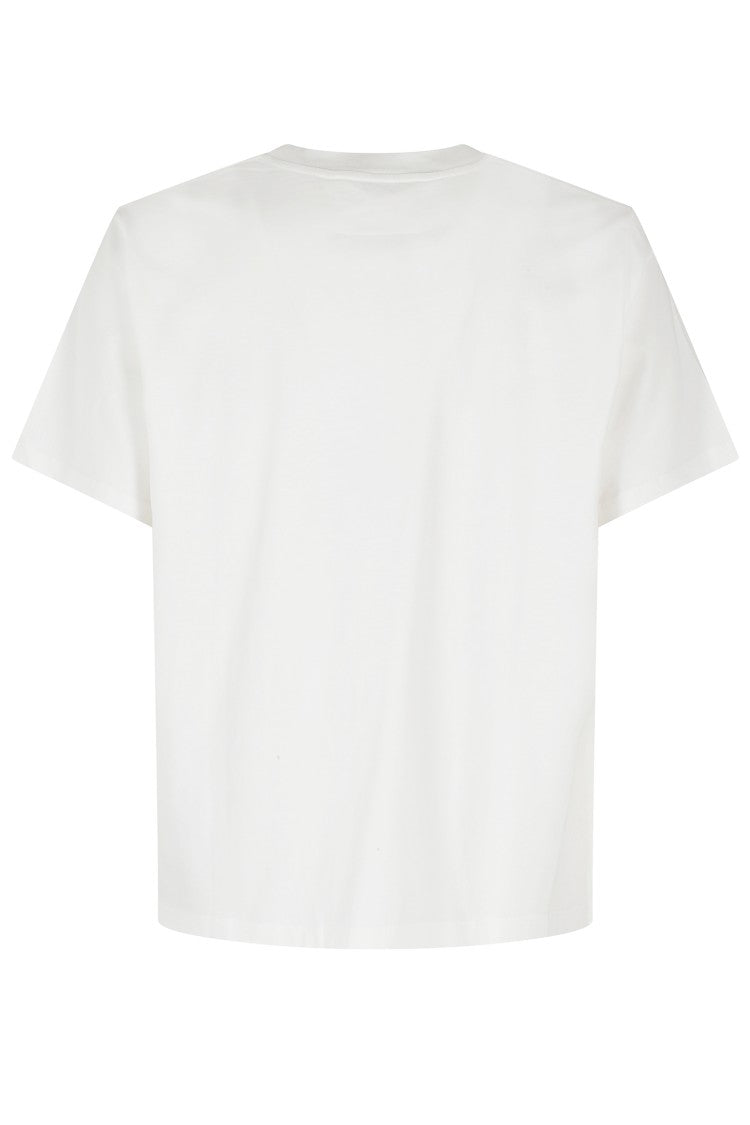 Mm6 By Maison Margiela White Patch Logo-Patch Short-Sleeve Cotton T-Shirt
