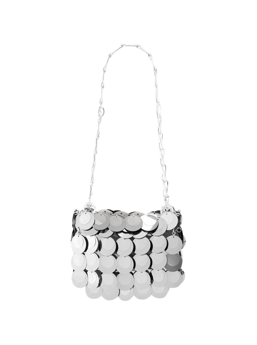 Rabanne Sparkle Discs Nano Bag Silver