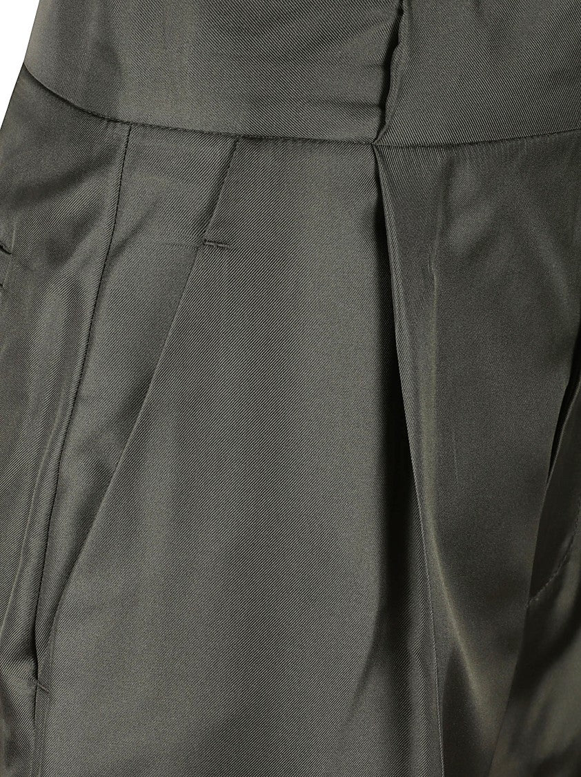 Sa Su Phi High-Waisted Black Trousers With Structured Waistband And Pleated Front