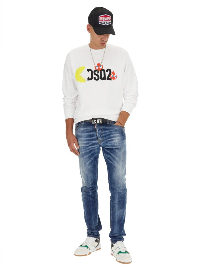 Dsquared2 Relaxed-Fit White Sweatshirt