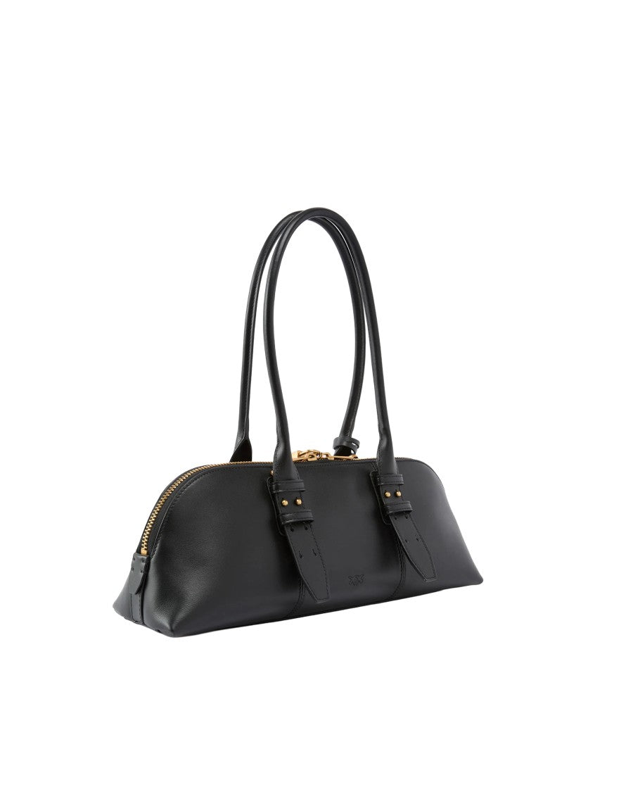 Pinko Horizontal Bowling Bag With Iconic Logo Detail
