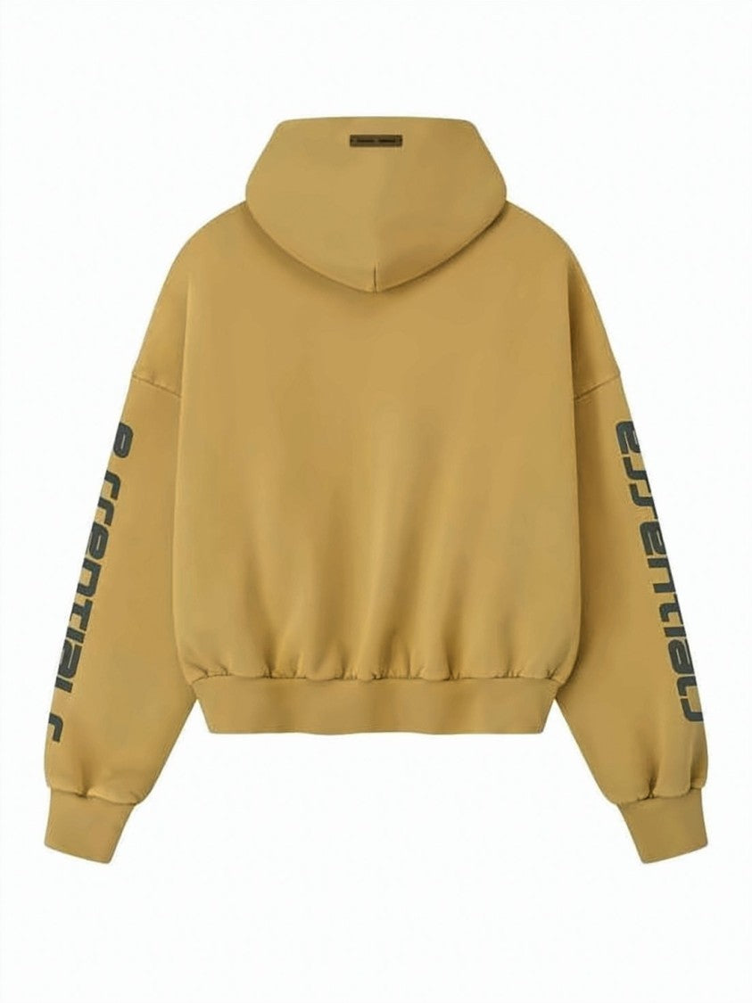 Fear Of God Cropped Hoodie With Bold Logo