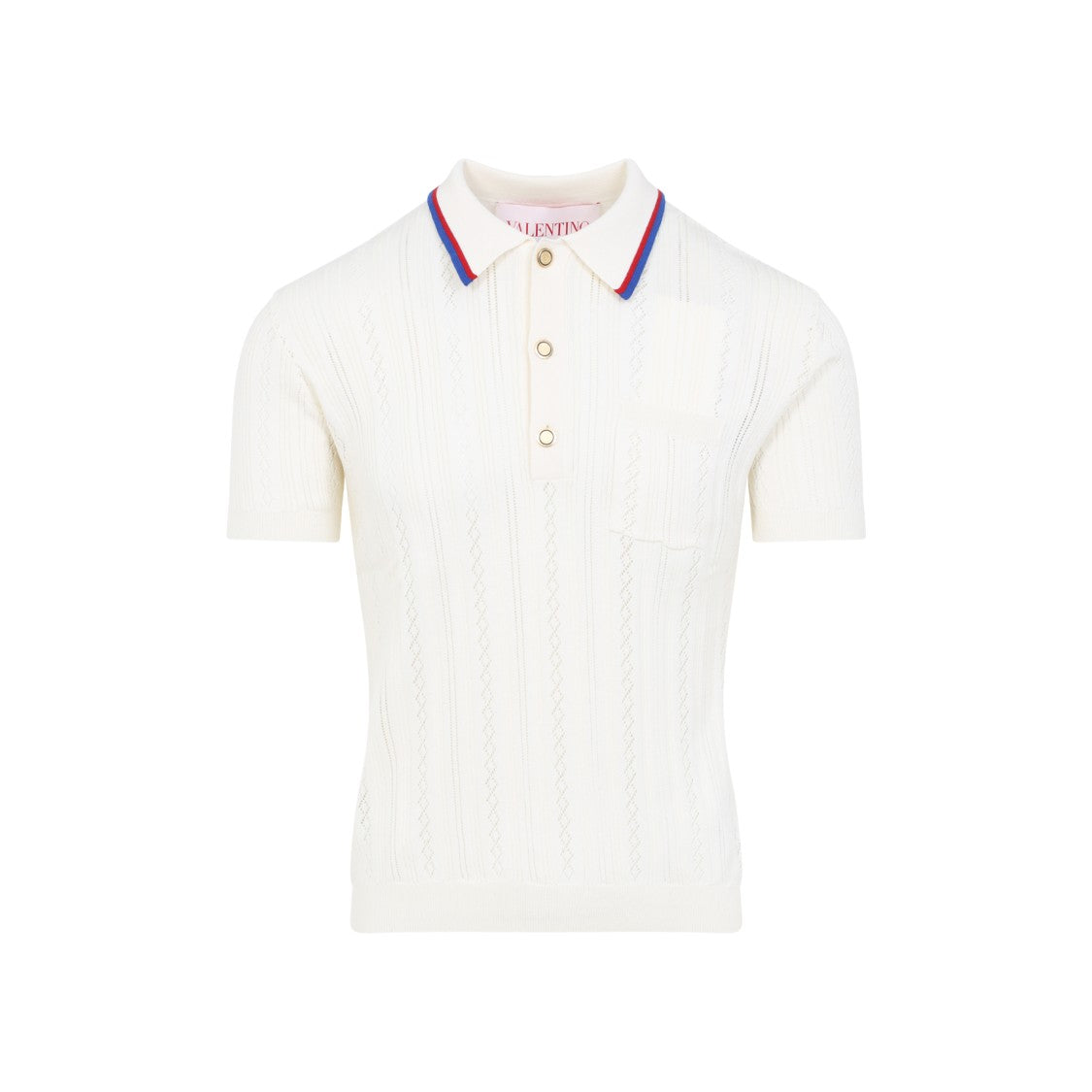 Valentino Butter White Cotton Polo