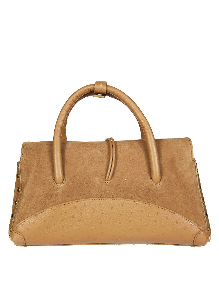 Zanellato Zashmere Cactus Small Suede Handbag