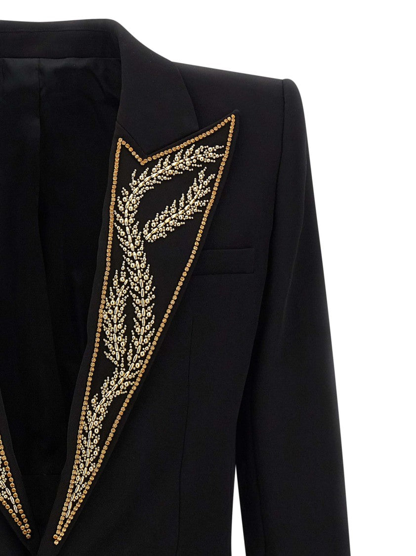 Balmain Leaf Embroidery Blazer