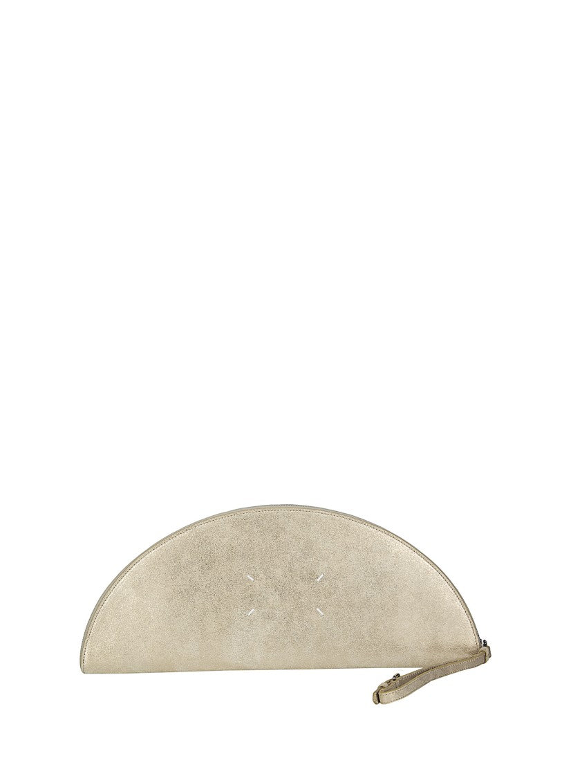 Maison Margiela Spacious Half-Moon Pouch With Curved Zipper Closure