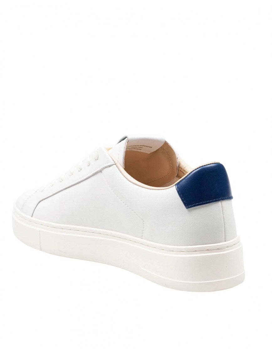 Crime London White/Blue Crime Leather Sneakers
