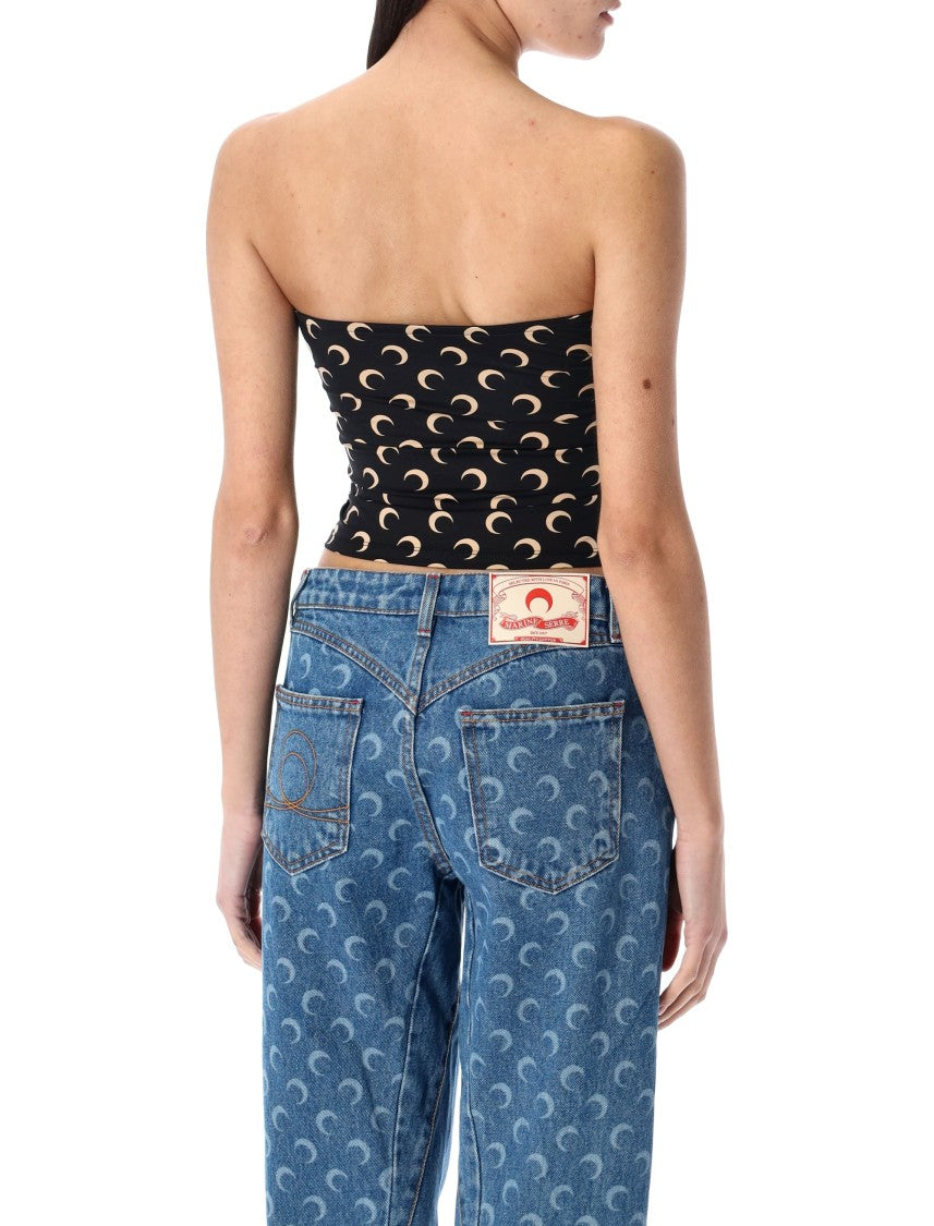 Marine Serre Recycled Moon Tube Top