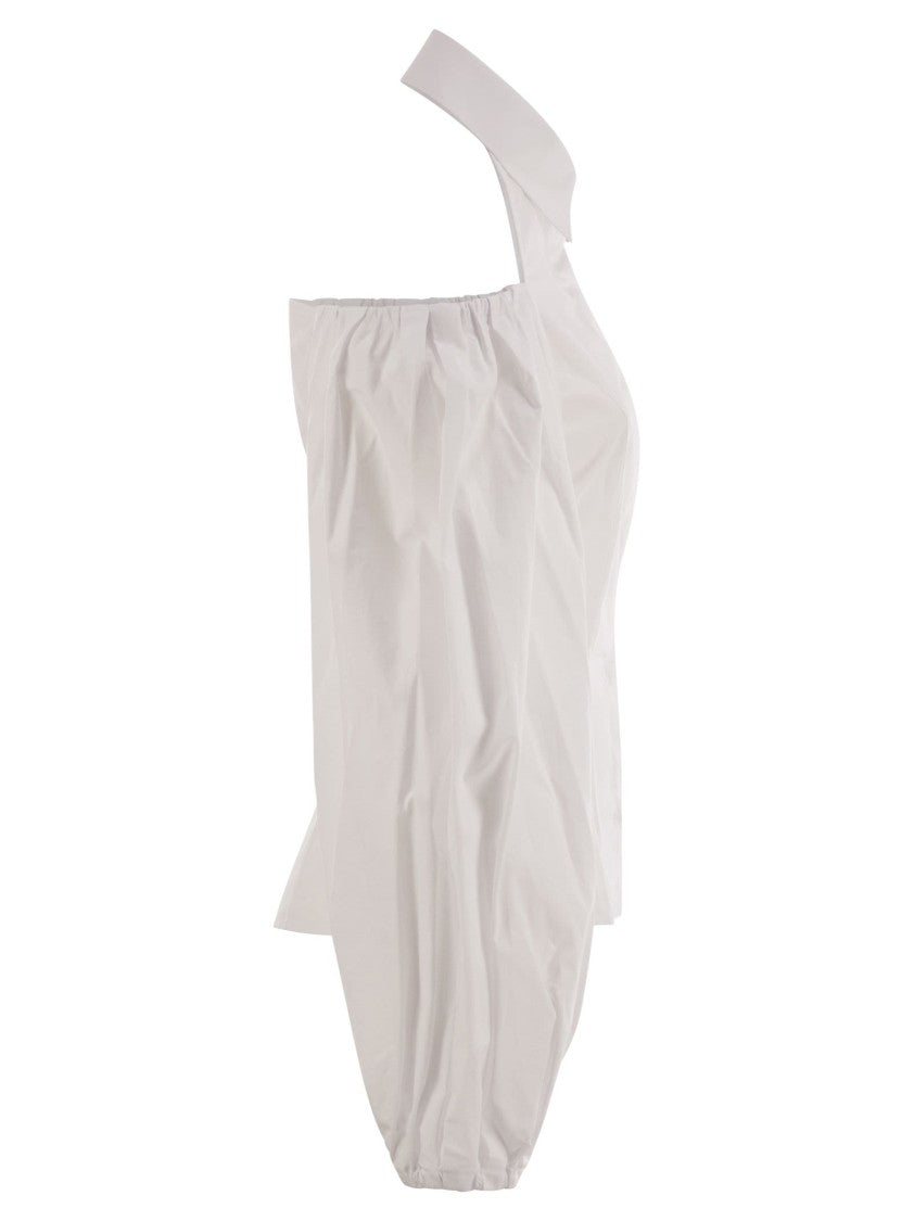 Mvp Wardrobe Cotton Shirt With Balloon Sleeves