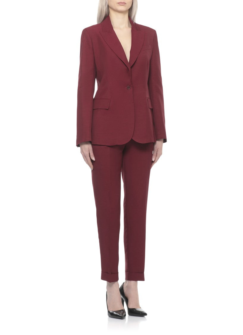 Parosh Bordeaux Raisa26 Peak Lapel Blazer