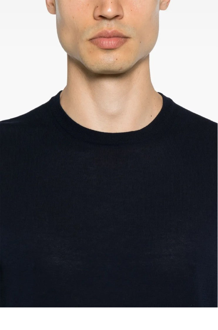 Tagliatore Classic Crew Neck Black T-Shirt With Timeless Design