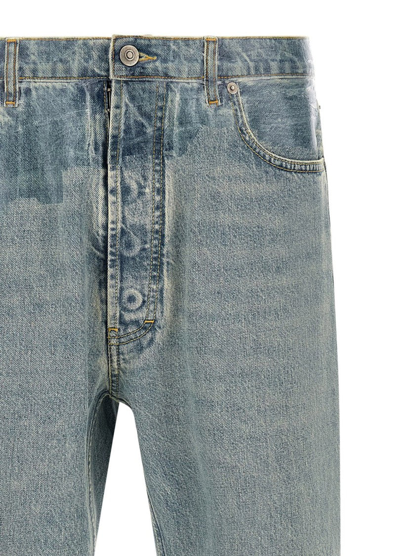 Maison Margiela Stone-Washed Denim Jeans With Unique Tape Detailing
