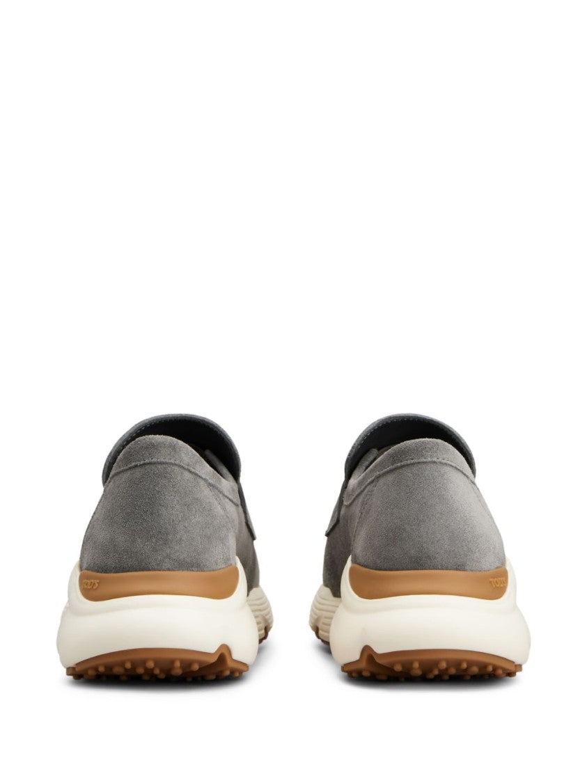 Tod's Slip-On Grey Calf Suede Sneakers
