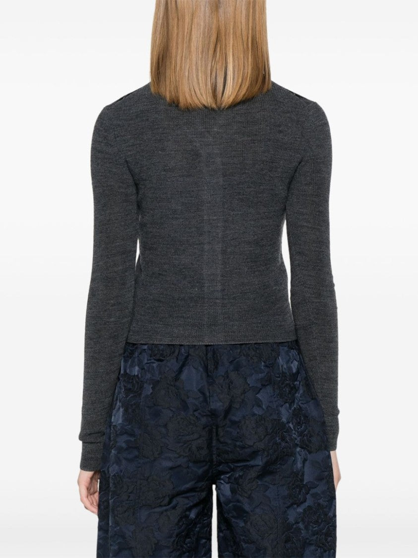 Ganni Fine Merino Jacquard Cardigan