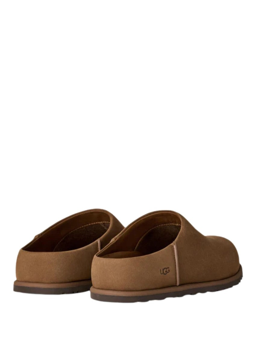 Ugg Brown Wool Jersey Lining Leather Clog