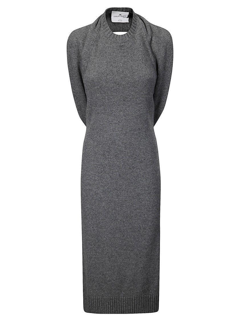 Courrèges Crew-Neck Sleeveless Dress With Logo