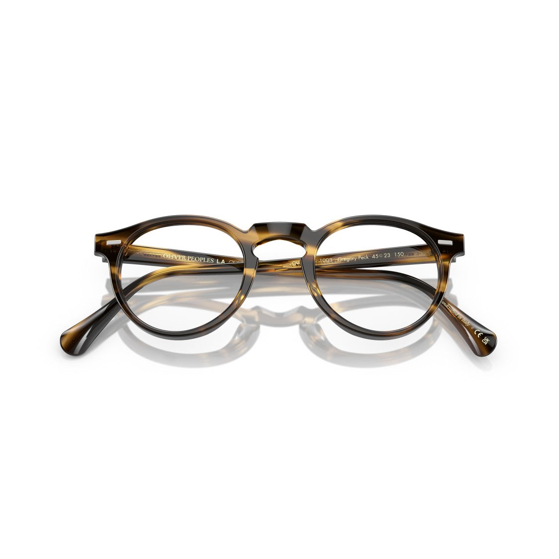 Oliver Peoples 0Ov5186 Round Tortoiseshell Acetate Eyeglasses With Keyhole Bridge