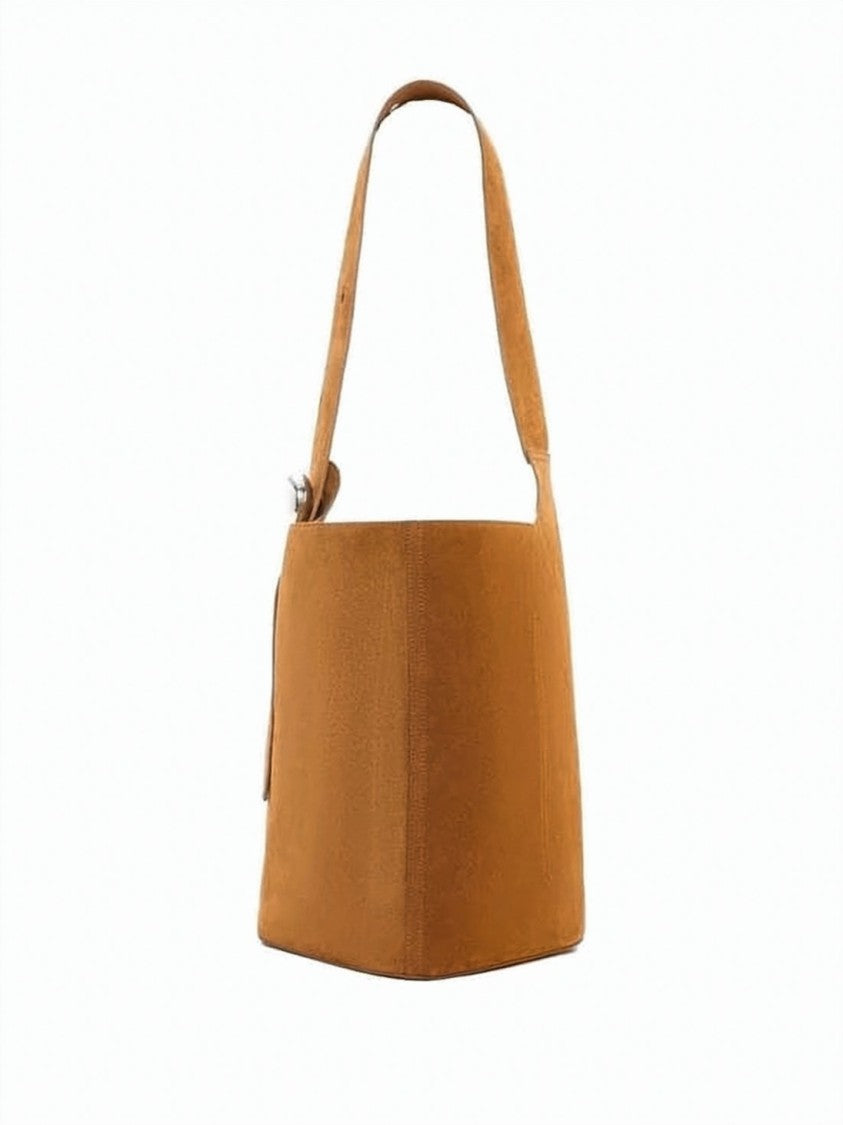 Loewe Structured Brown Calf Leather Crossbody Bag