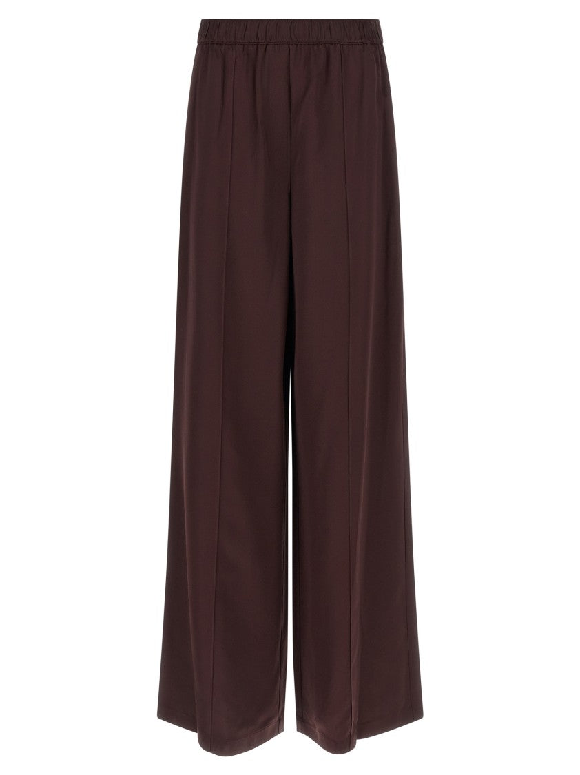 Tory Burch Straight Leg Trousers In Luminous Brown Fabric