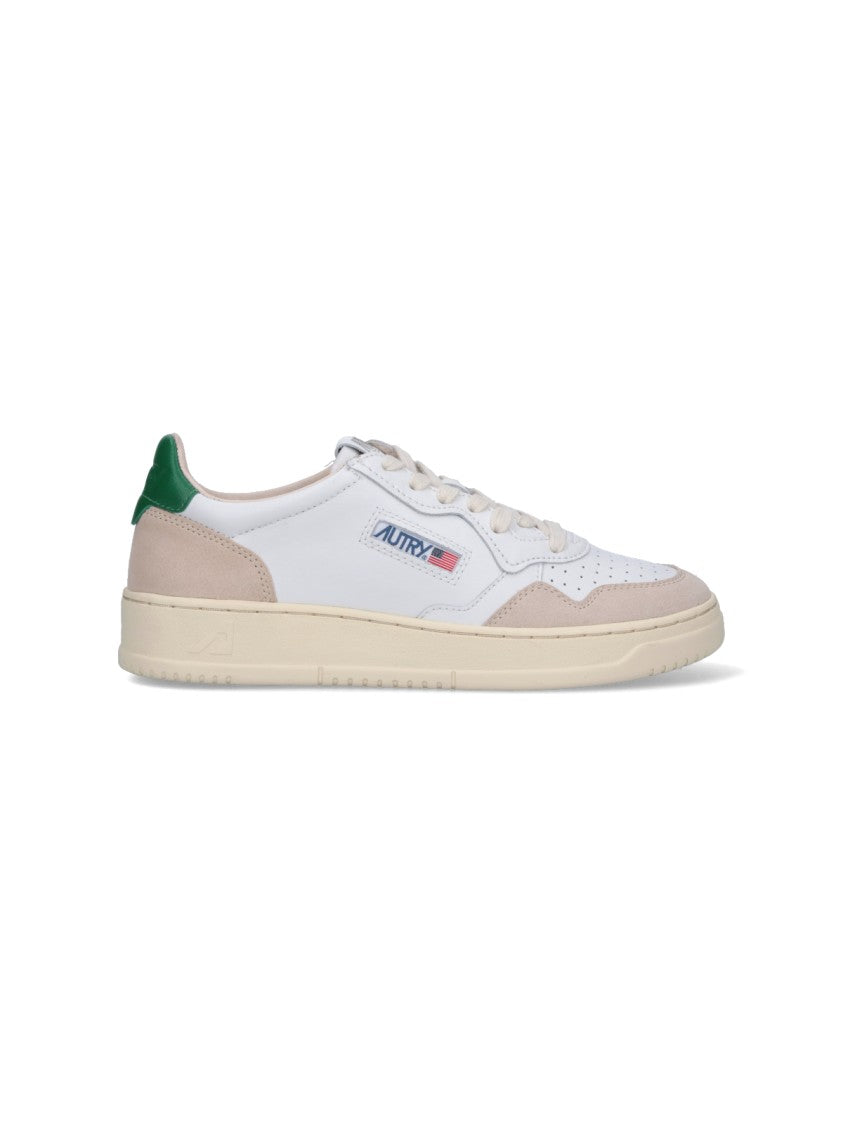 Autry White Medalist Low-Top Leather Sneakers