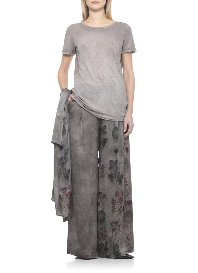 Avant Toi Grey Cotton Crewneck T-Shirt