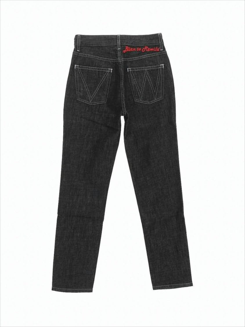 Vivienne Westwood Slim-Fit Denim Pants With Five-Pocket Design And Embroidered Accents