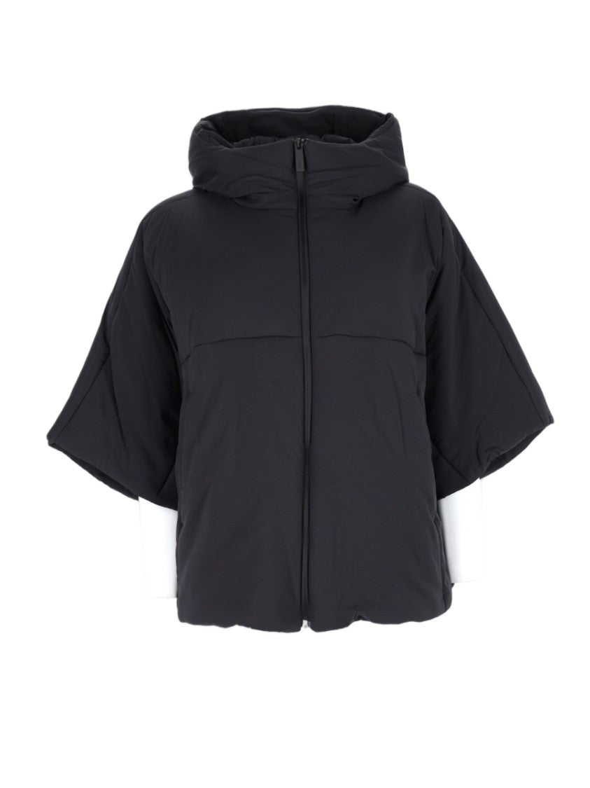 Laminar Black Boxy Polyamide Hooded Sports Jacket