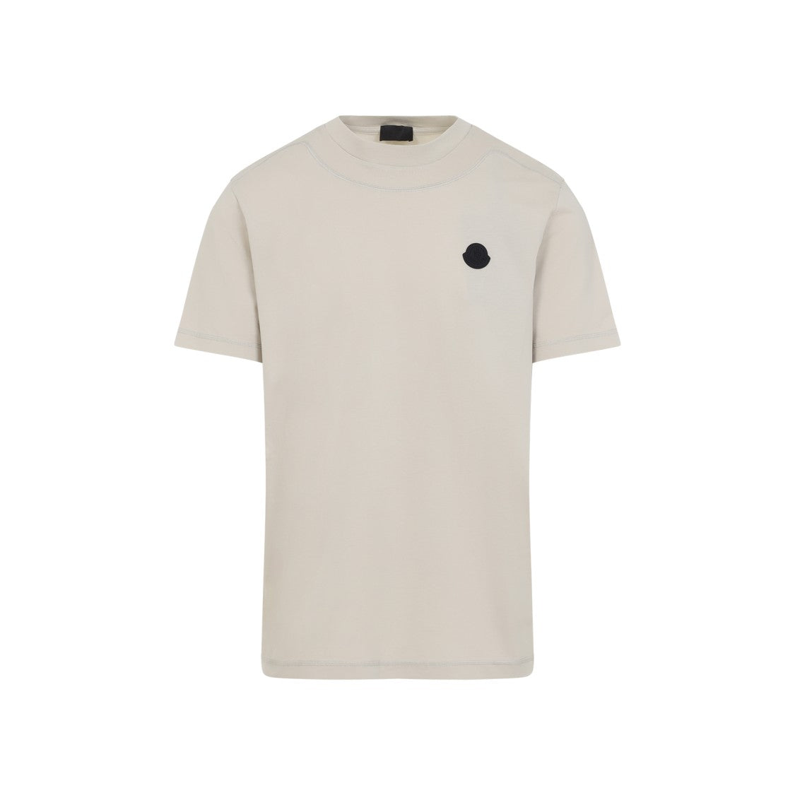Moncler Light Grey Cotton Short Sleeves T-Shirt