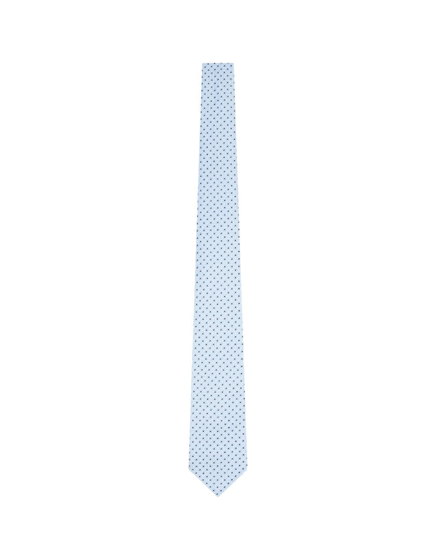 Emporio Armani Light Blue Optical Jacquard Tie