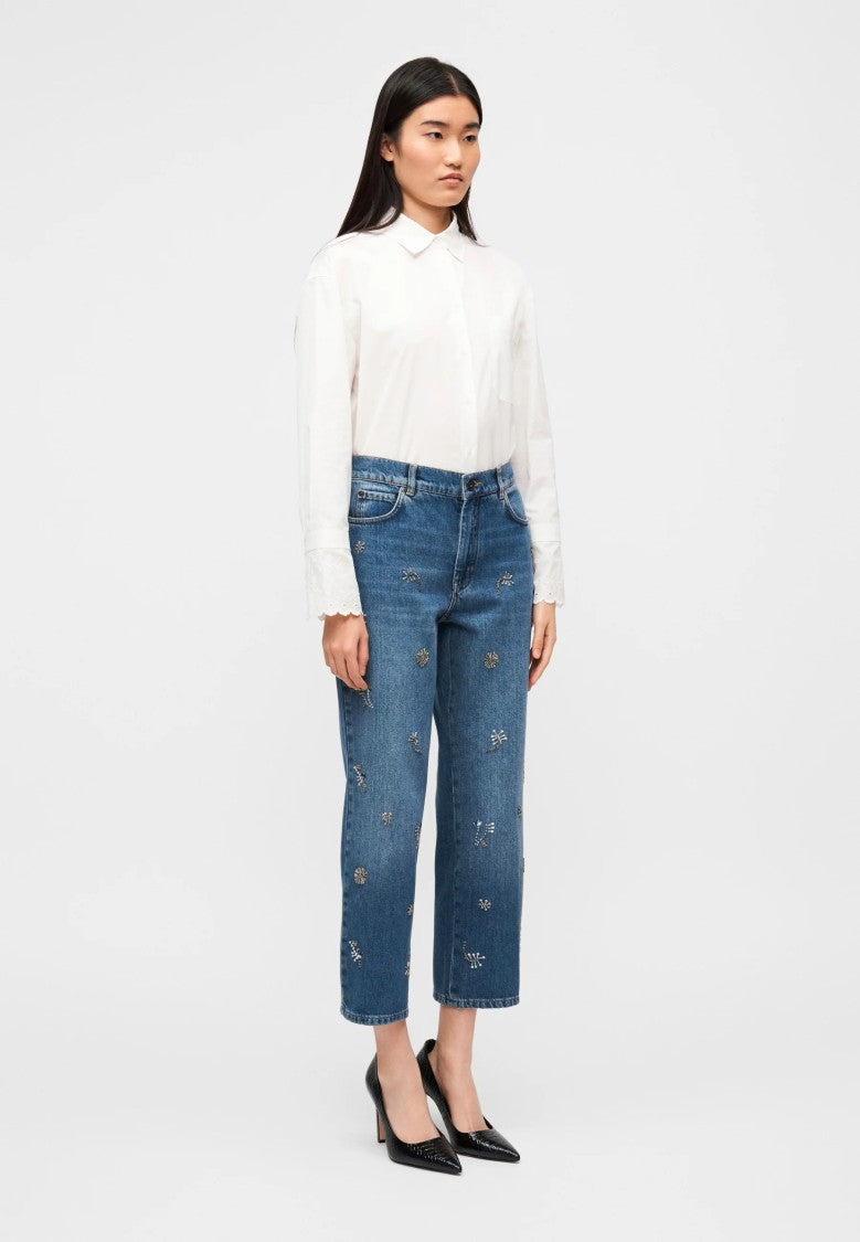 Max Mara Light Used Blue Denim Jeans