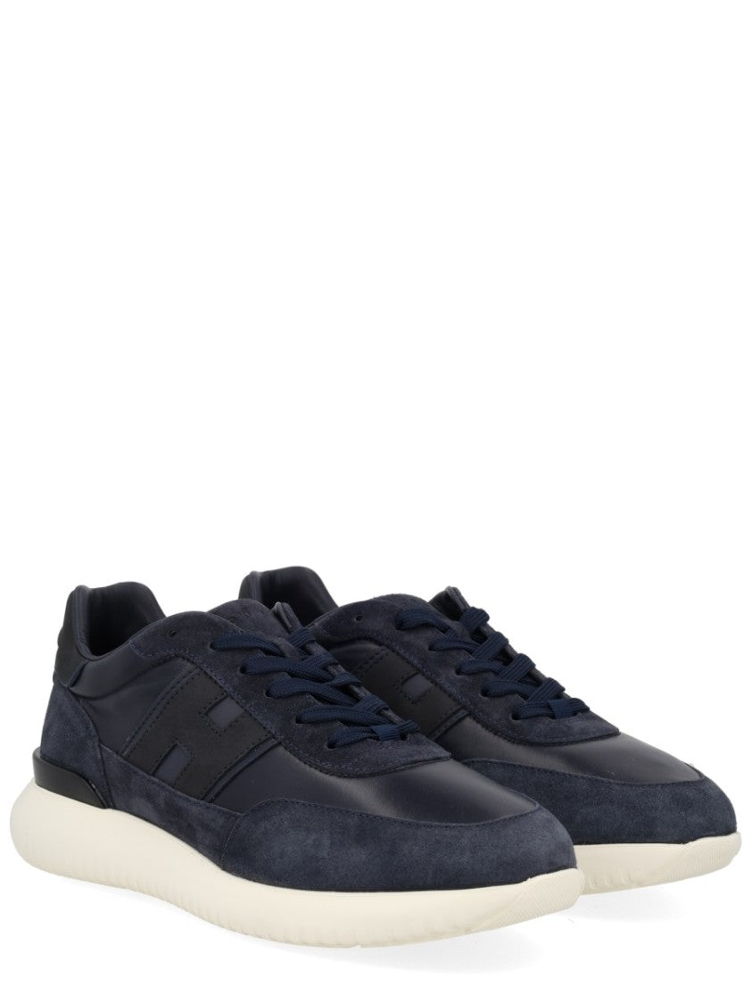 Hogan Blue Suede Sneaker Calfskin Mutton Sneakers