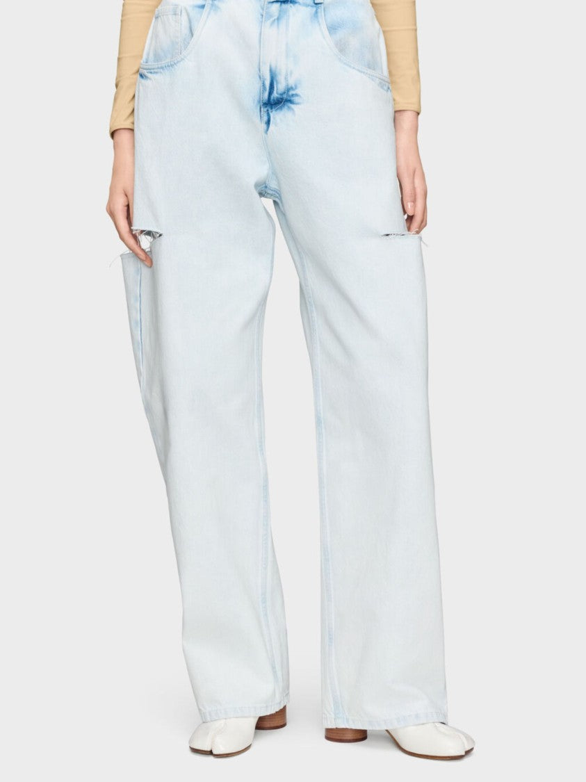 Maison Margiela Blue Tie-Dye Wide-Leg Jeans