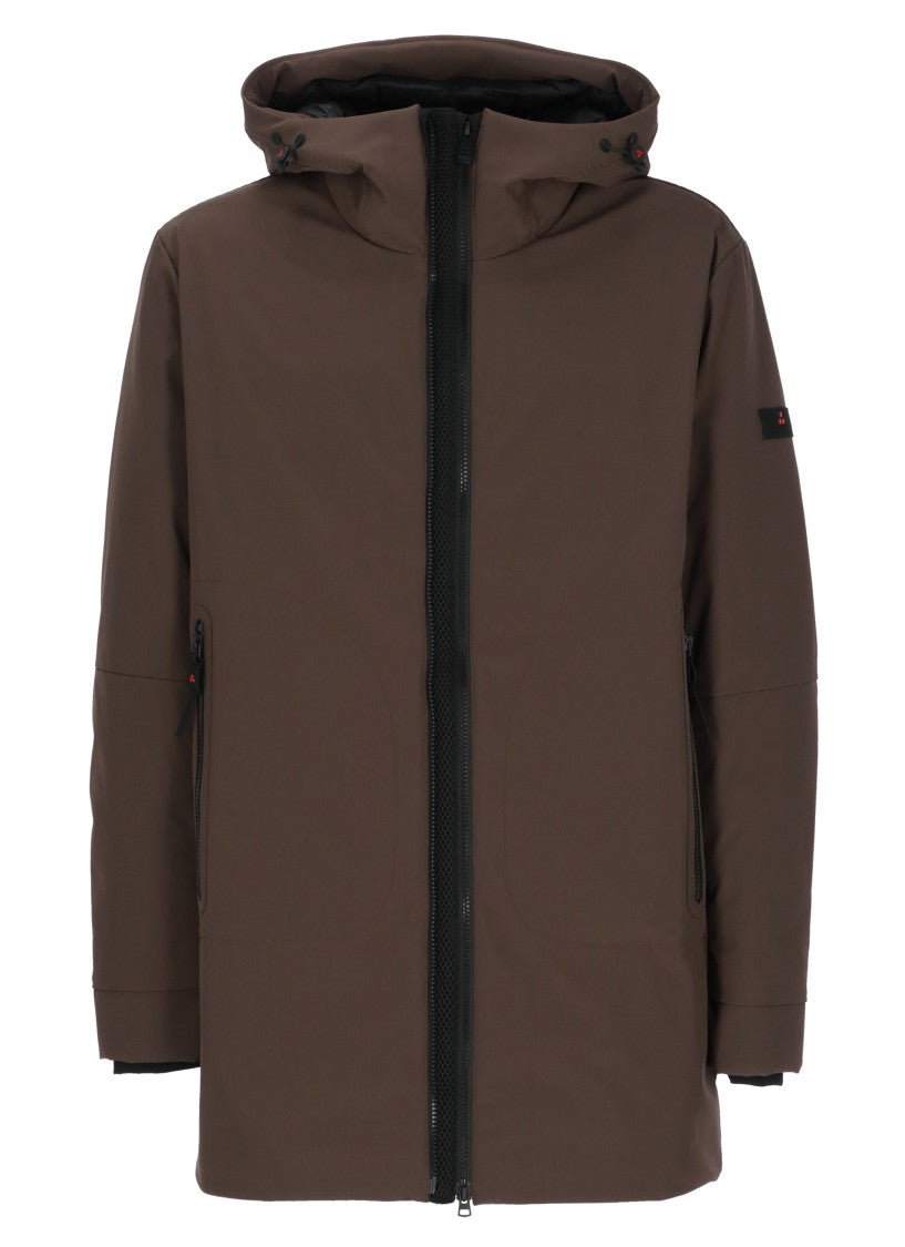 Peuterey Brown Metide Hooded Padded Long Coat