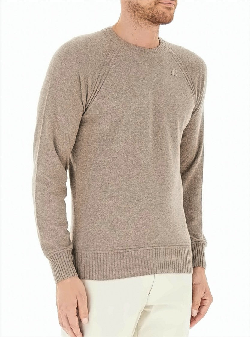 K-Way Crewneck Sweater In Cashmere-Wool Blend With Logo Detail