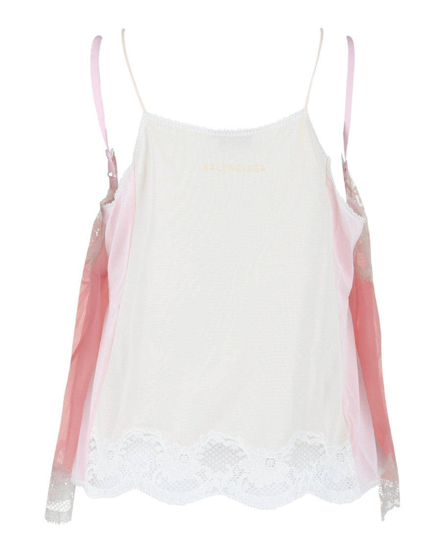 Balenciaga Patched Lace Slip Top
