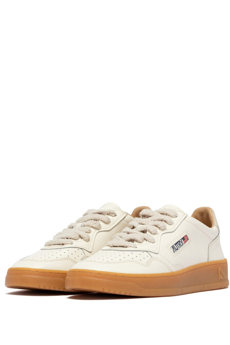 Autry White Medalist Leather Sneakers