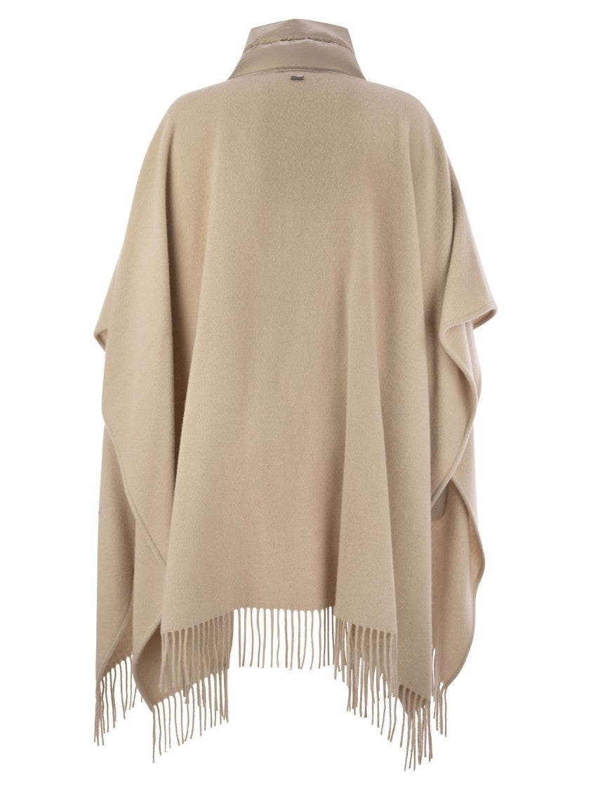 Herno Poncho Resort In Warmy E Nylon Ultralight