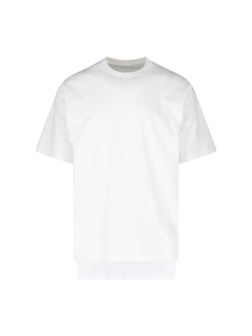 Maison Margiela Asymmetrical Hem White Cotton T-Shirt