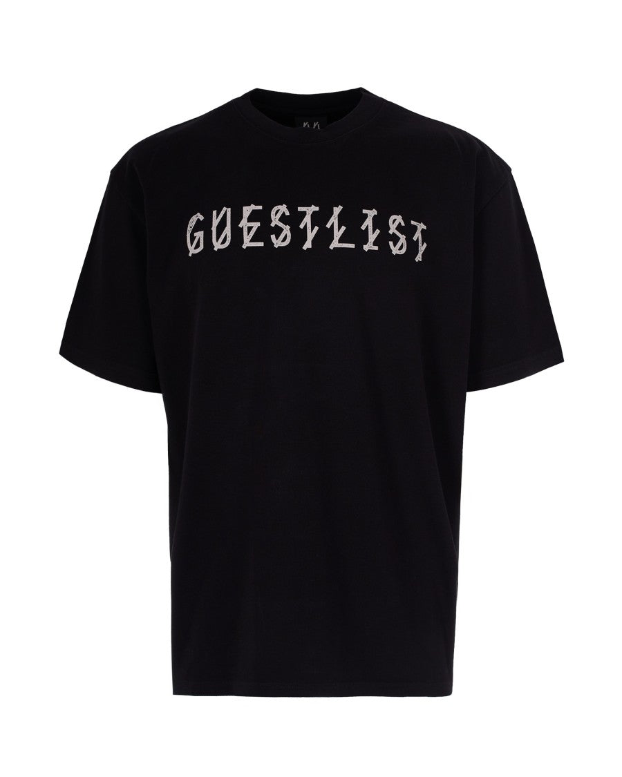 44 Label Group Graphic Black Cotton Guestlist T-Shirt