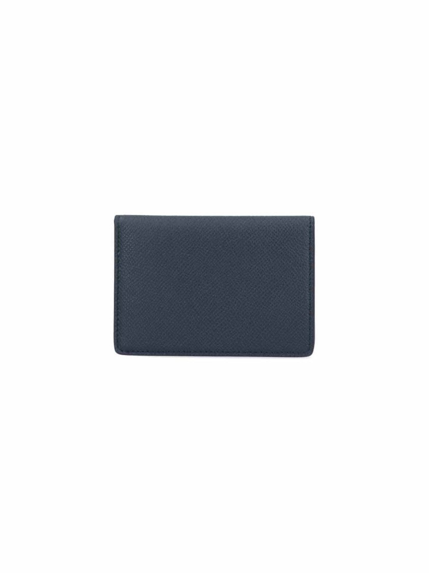 Maison Margiela Textured Black Leather Cardholder With 'Four Stitches' Detail
