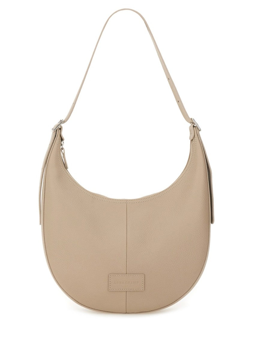 Longchamp Rounded Leather Shoulder Bag