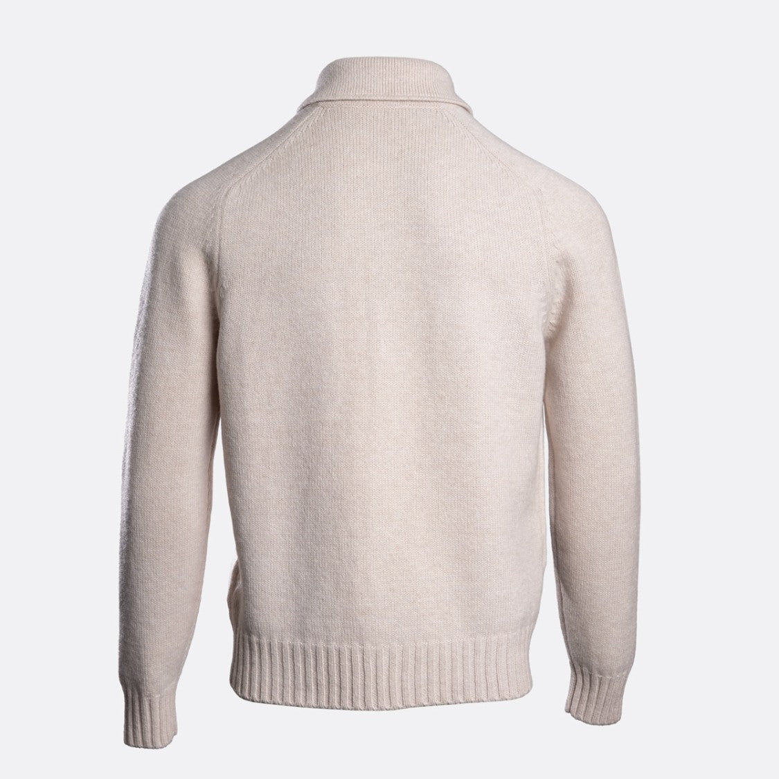 Paolo Fiorillo Capri Beige Knit Jacket With Classic Collar