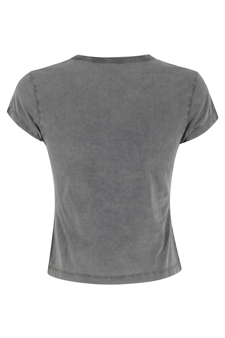 Alexander Wang Black Washed Baby Graphic-Printed Cotton-Blend T-Shirt