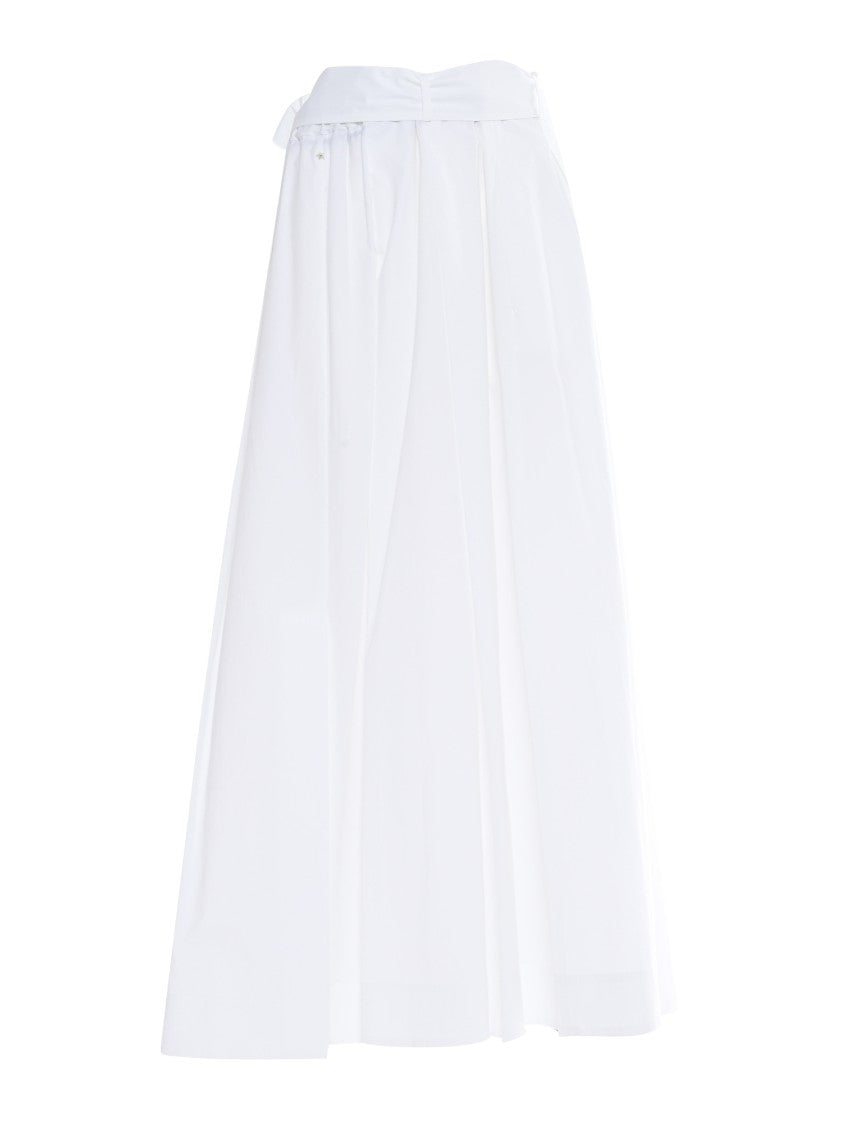 Lorena Antoniazzi Flowing White Maxi Skirt