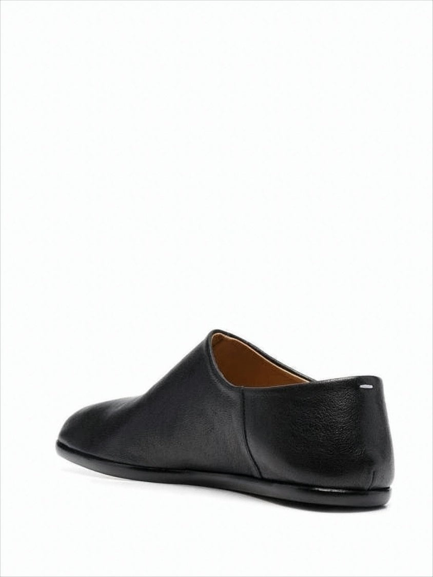 Maison Margiela Minimalist Black Slip-On Shoes