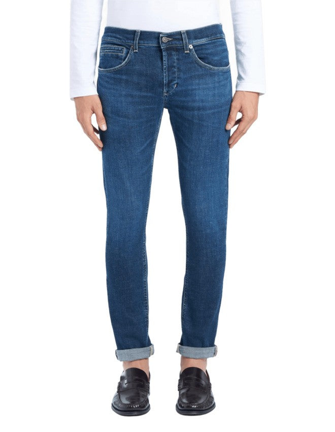 Dondup Low-Rise Blue Jeans With Classic Five-Pocket Design