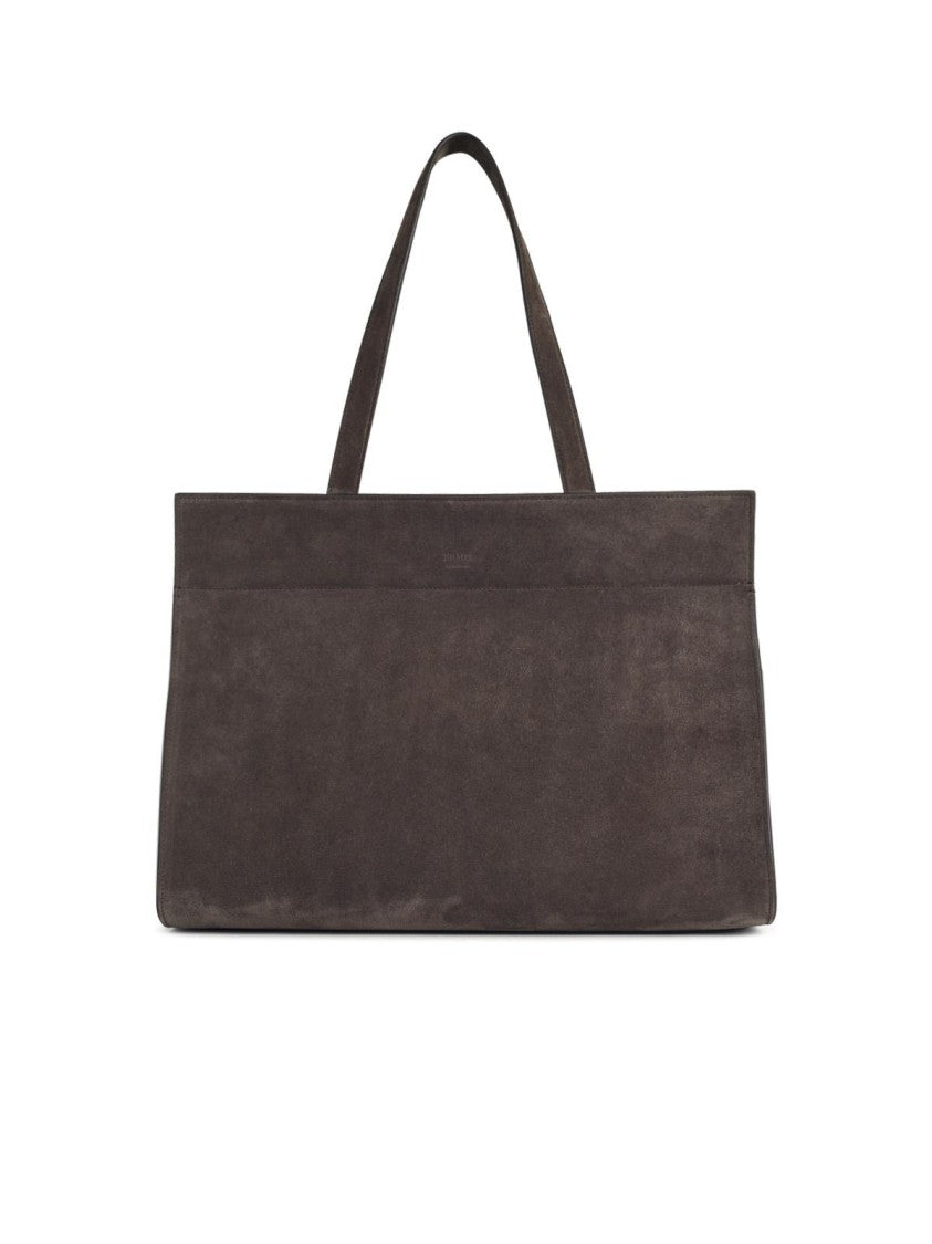 Khaite 'Crosby' Suede Cocoa Bag