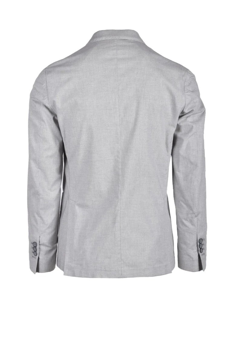 Laboratori Italiani Grey Tailored Jacket With Double-Breasted Front