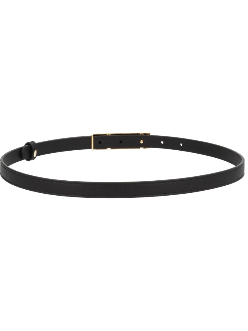 Valentino Garavani Vlogo Signature Slim Calf Leather Belt